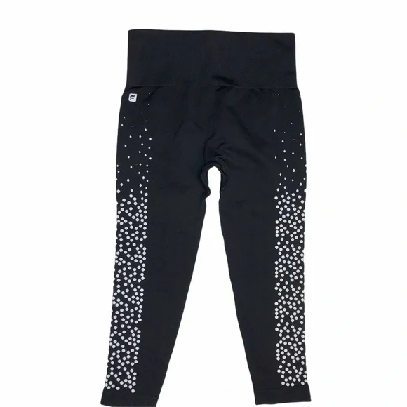 Fabletics Seamless Printed Leggings Size XS Black White Cropped Ankle Length - Picture 6 of 7